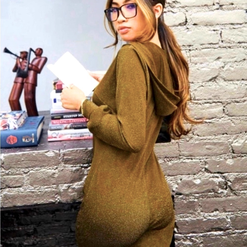 Savage X Fenty Green Knit Hooded Jumpsuit
